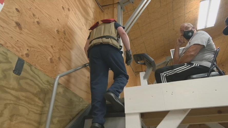 Prospective firefighters take physical agility test in Louisville on Oct. 12, 2021