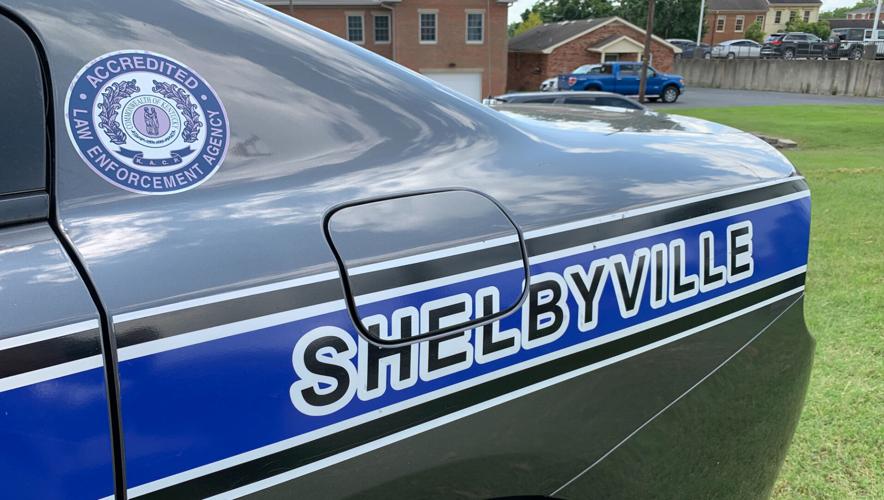 Cruiser that was assigned to Ofc. Thomas Elmore of the Shelbyville Police Department