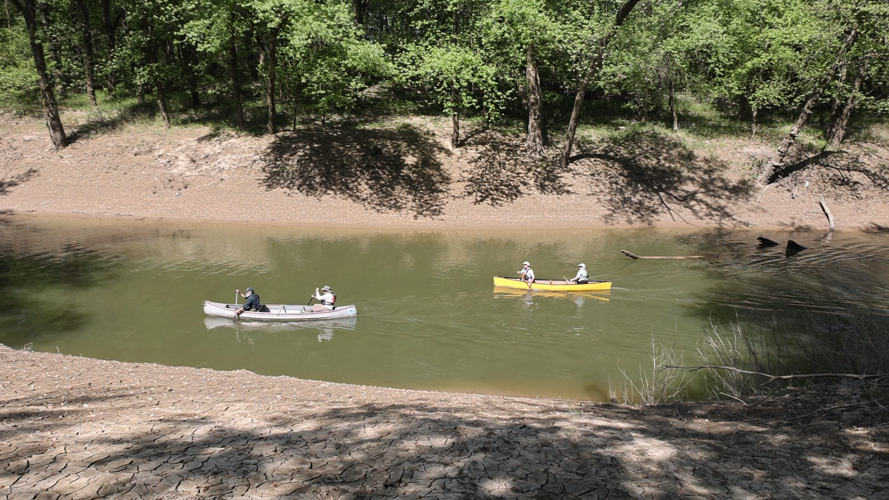 Canoes go down Silver Creek