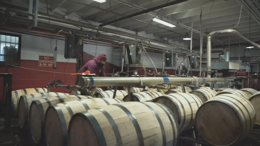 Barton Distillery warehouse interior