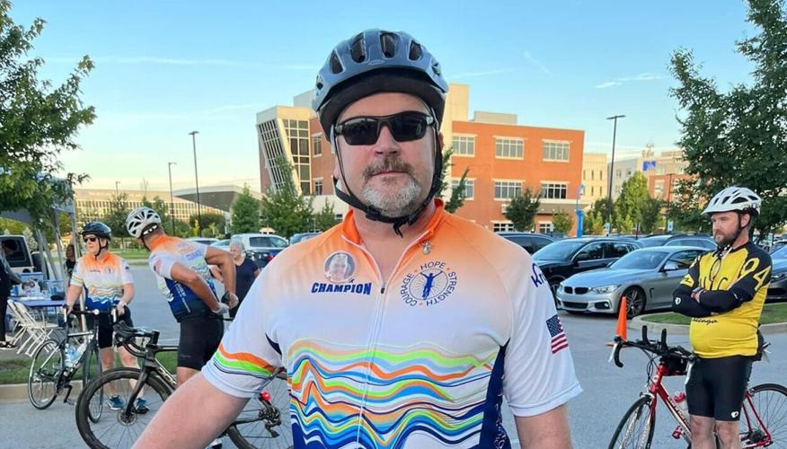 Chris Crews, a participant in the 2023 Bike to Beat Cancer