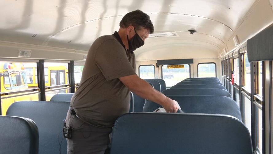 JCPS back to school bus sanitation
