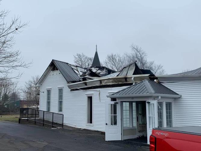 Aftermath of Jan. 27, 2020 fire at The Cecilian Chapel, located in Hardin County, Kentucky