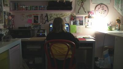 Child in front of computer