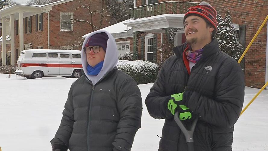 snow shoveling teen