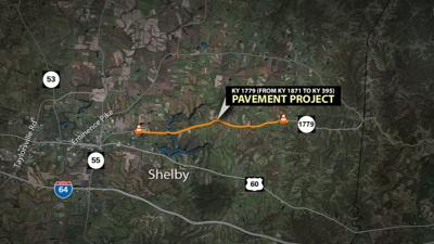 MAP: Shelby County paving on Benson Pike - June 2020
