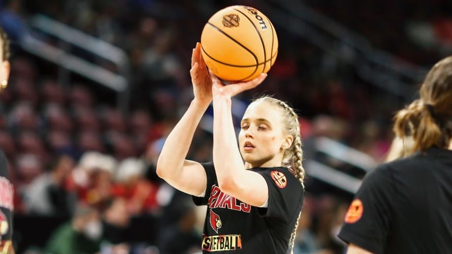 Hailey Van Lith eyes closed free throw