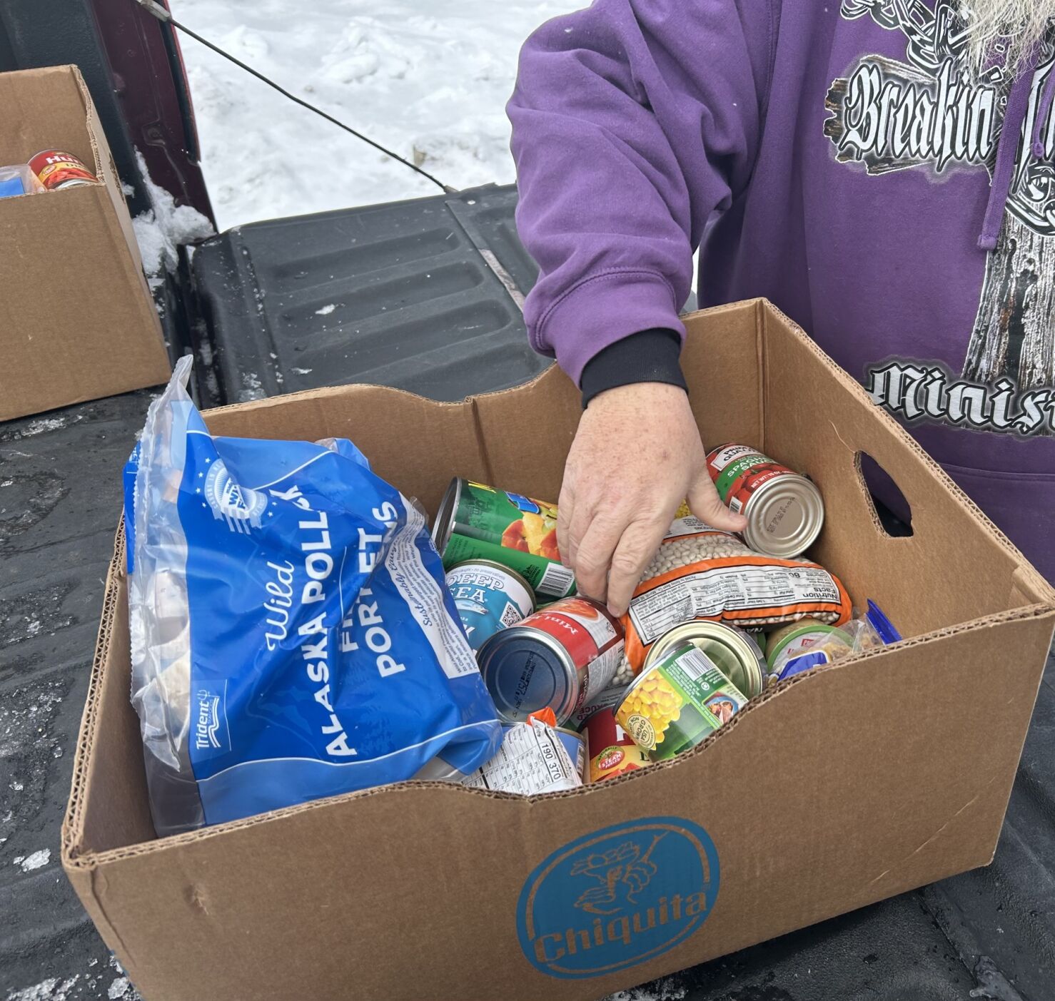 Exodus Family Ministries delivers food boxes on Jan. 8, 2025