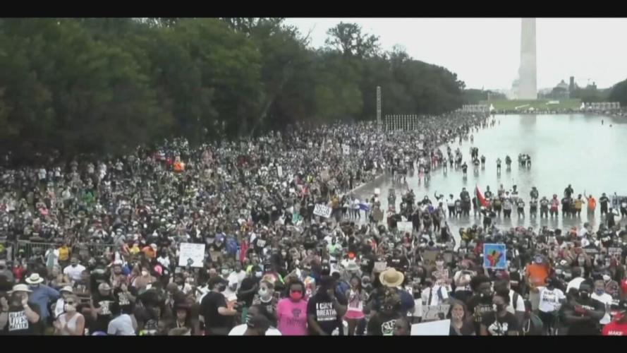 Thousands gather for march on Washington, D.C. on Friday, Aug. 28, 2020