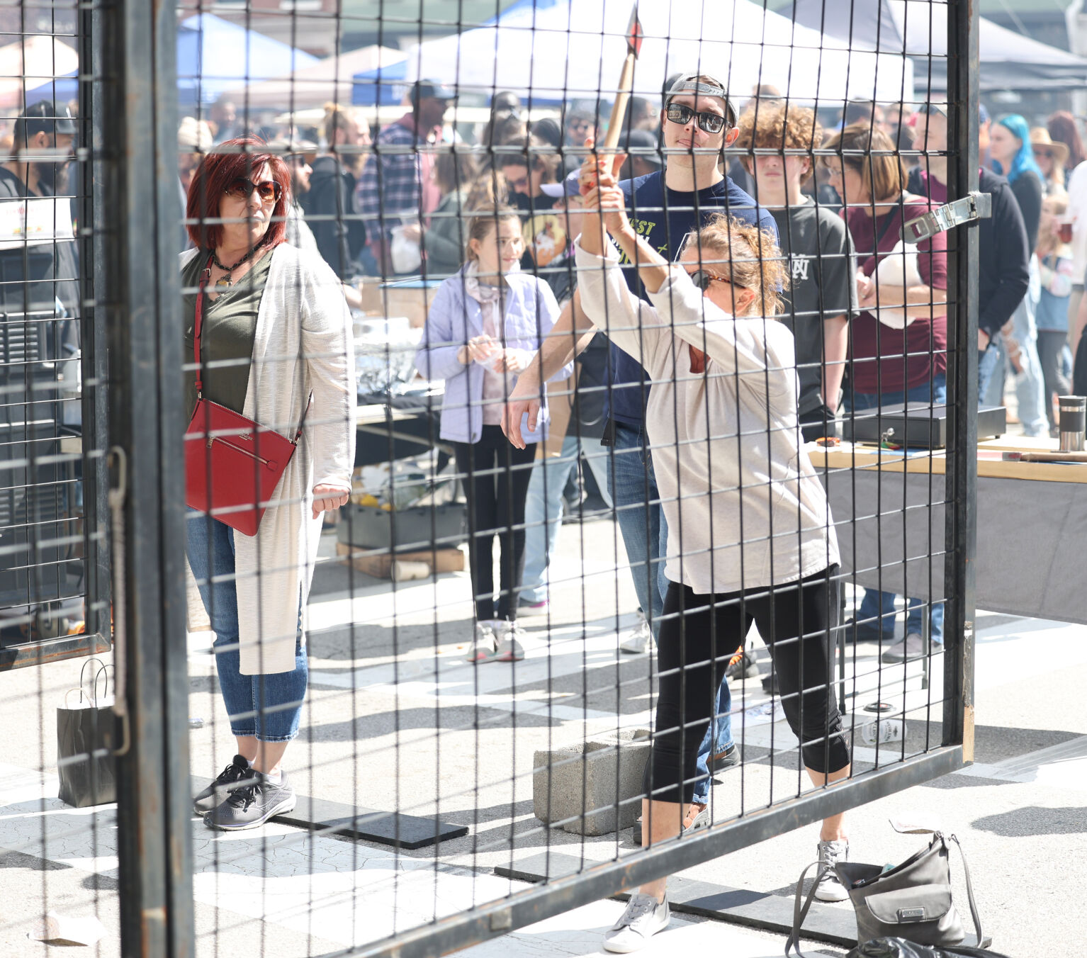 Axe throwing at Bock Fest