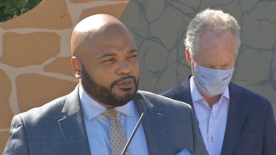 Vincent James and Mayor Fischer