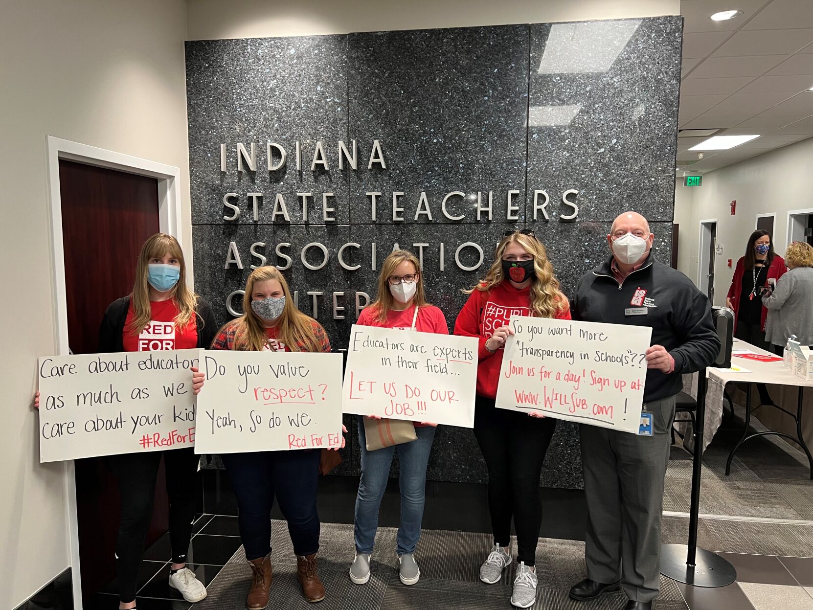 Indiana teachers protest controversial education bill at state