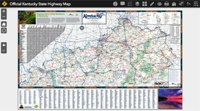 KENTUCKY ROAD MAP - COURTESY KYTC