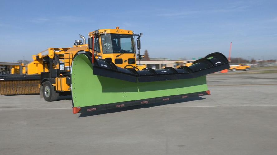 Snow plows at Louisville Muhammad Ali International Airport (Dec. 2, 2021)
