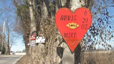 Signs ripped from trees on Lovers Lane for second time in the last year