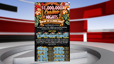Kentucky Lottery Casino Nights scratch-off ticket