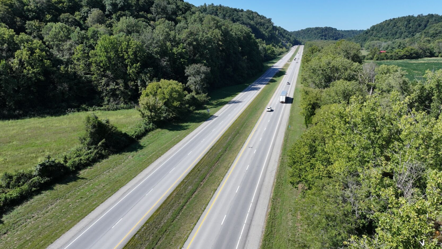 Aerial view of Bluegrass Parkway