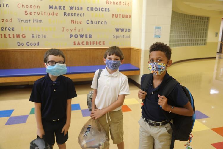 Students wearing masks at Christian Academy of Indiana