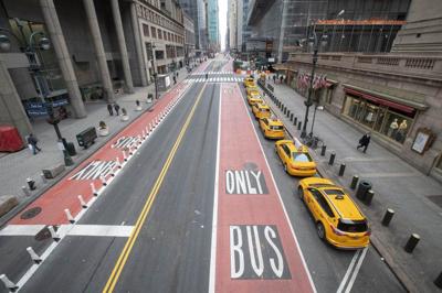 CORONAVIRUS - Deserted street outside Grand Central