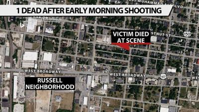 Map of fatal shooting scene at Magazine Street