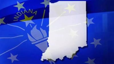 Indiana state and flag generic