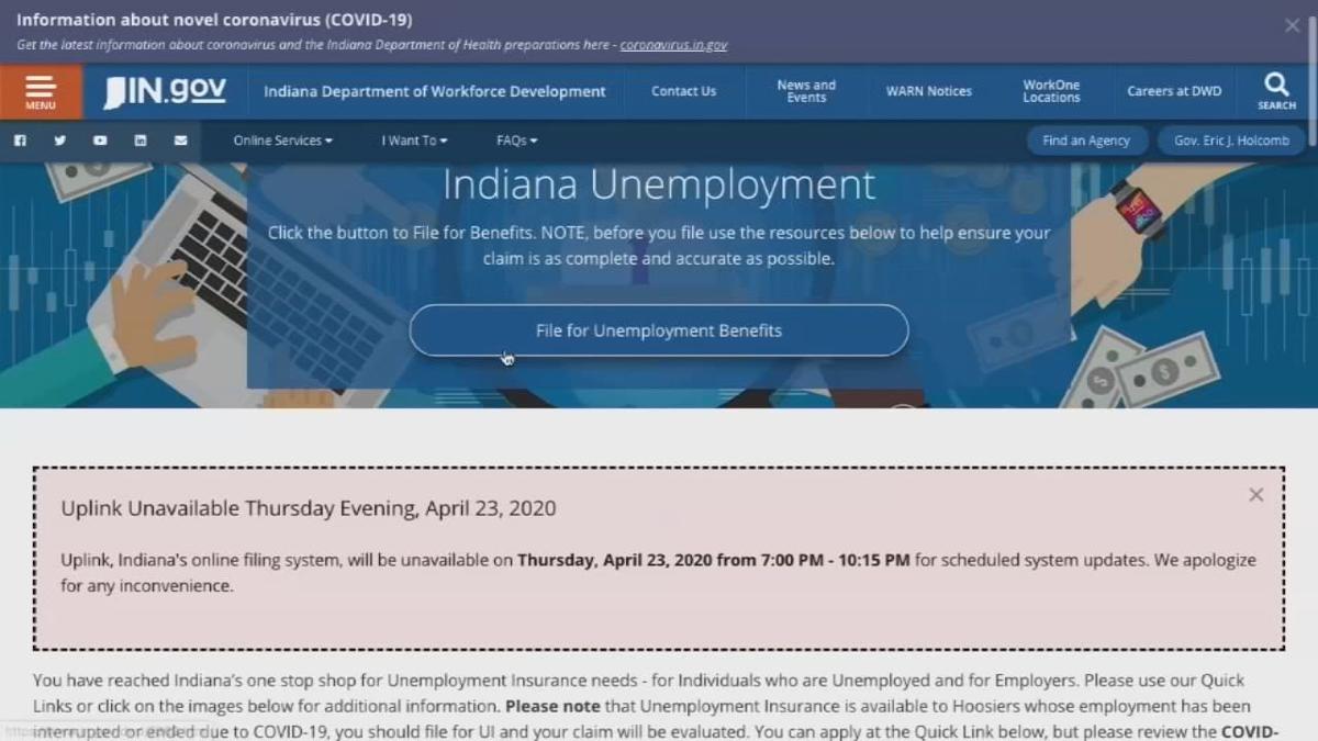 Indiana begins allowing selfemployed residents to file for unemployment amid pandemic