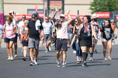 People walk into Bourbon & Beyond on Sunday.JPG