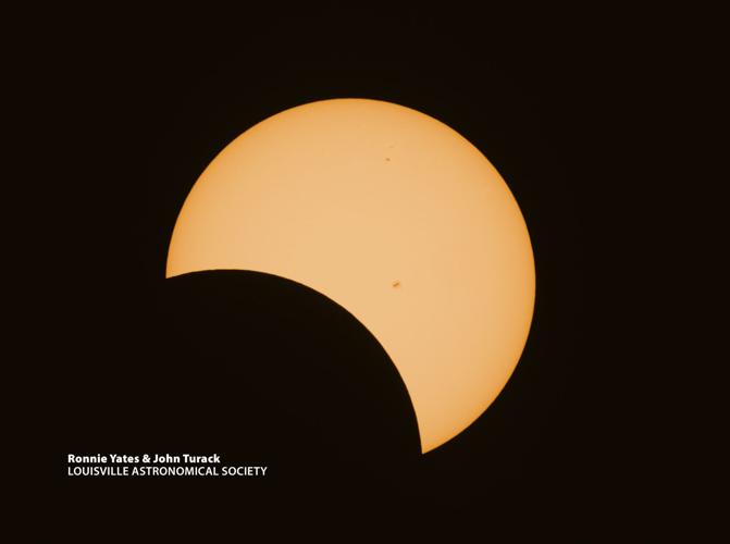 ECLIPSE - LAS 4-8-2024  credit IMG_0014 partial with sunspots colorized.jpg