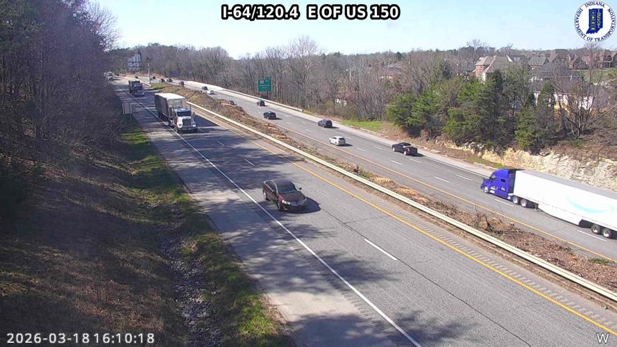 Interstate 64 near US 150 in Indiana - 3.18.26