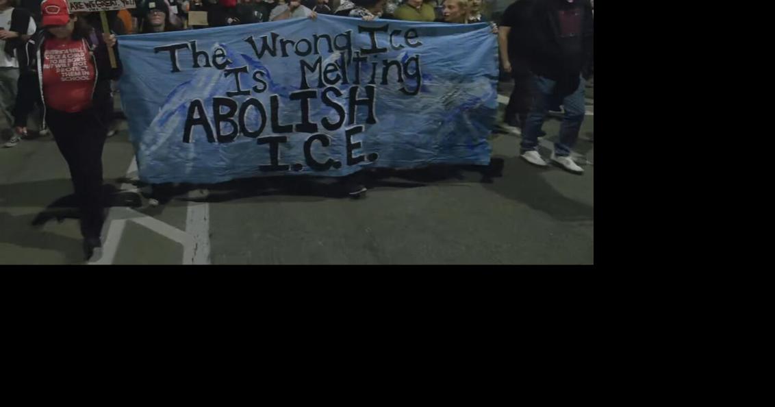 Downtown Louisville ICE fatal shooting protest 1-8-26