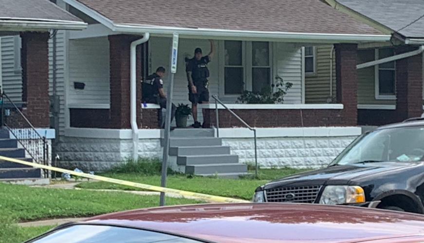 Scene of fatal shooting, July 19, 2019, West Kentucky Street