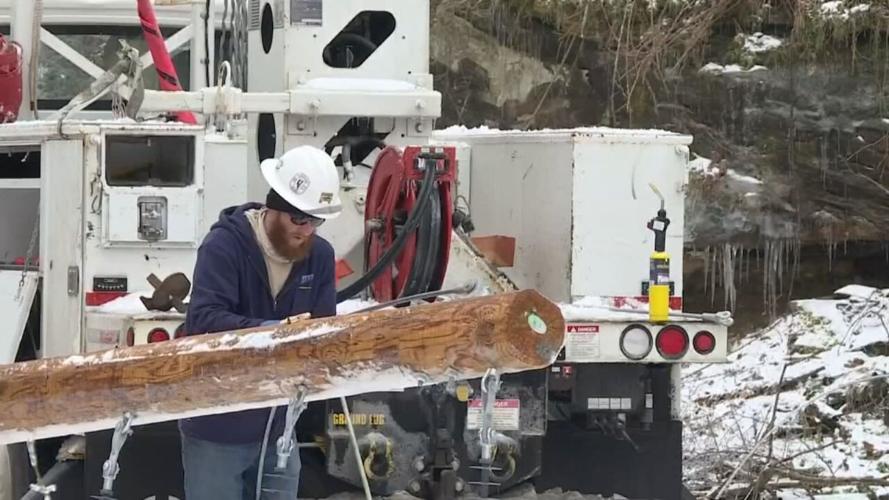 Worker neared downed utility pole
