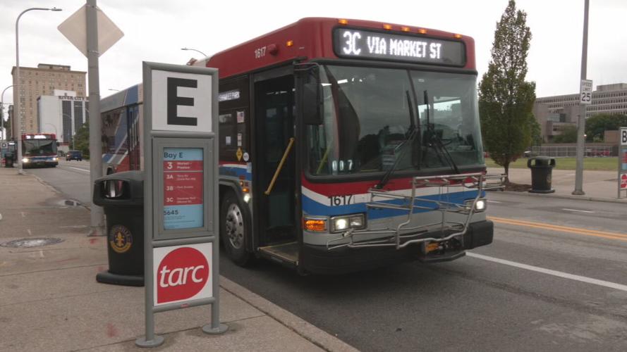 TARC bus near downtown transfer center 8-12-26