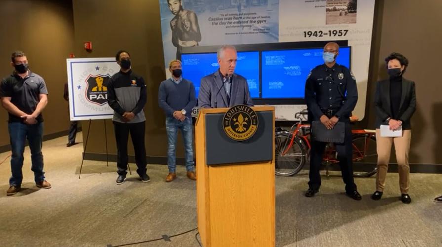 Jan. 7, 2022 news conference announcing Louisville Metro Police Activities League