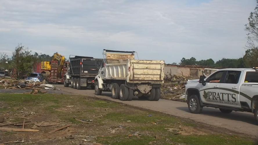 Heavy equipment in Pulaski County, Kentucky for storm damage cleanup