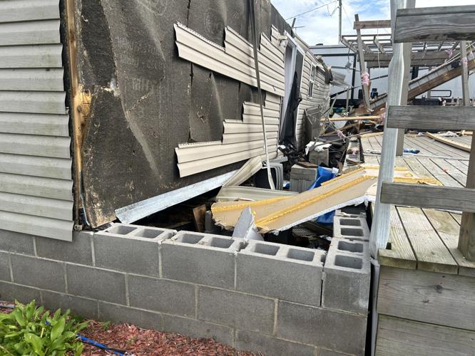 Destroyed home from Grayson County tornado