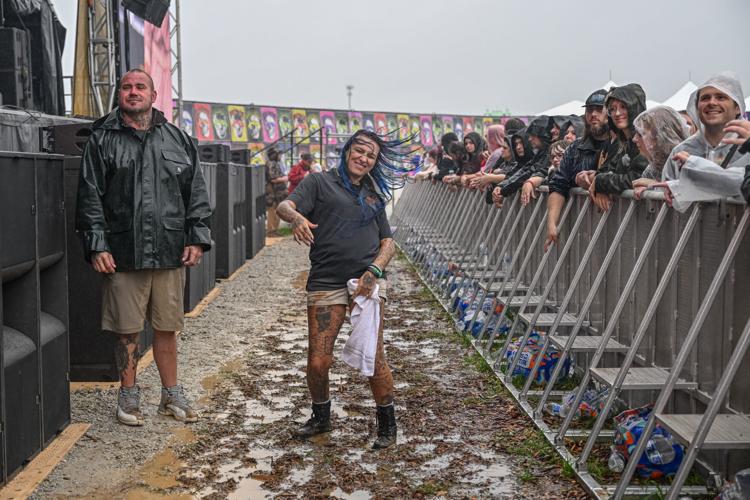 Security getting down to Three 6 Mafia on Day 3 of the Louder Than Life Festival on September 28, 2024 at the Kentucky Expo Center (99).jpg