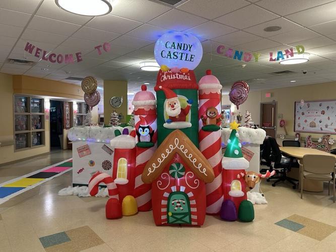 Home of the Innocents Christmas decorating Candyland