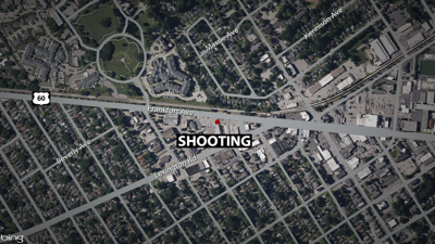 Map of shooting on Frankfort Avenue