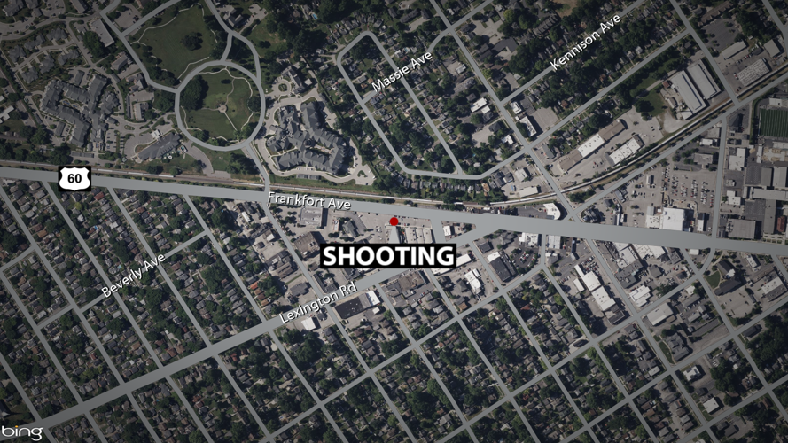 Map of shooting on Frankfort Avenue