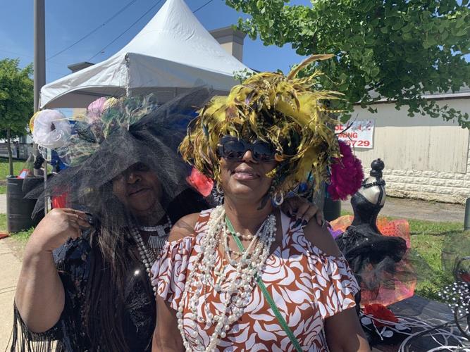 Derby fans sell hats outside Churchill Downs