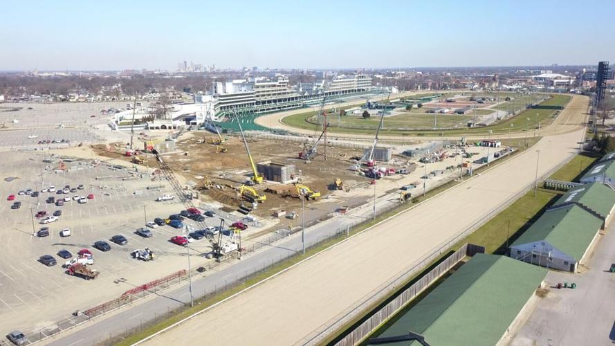 Churchill Downs First Turn construction Feb 2020