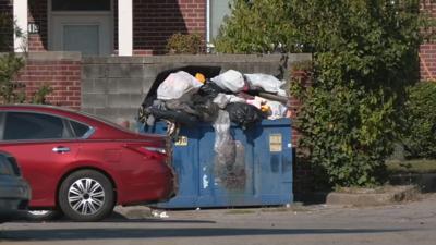 Overflowed Trash at Liberty Green