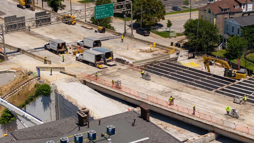 I-65 construction over Kentucky and Brooks streets 6-4-26