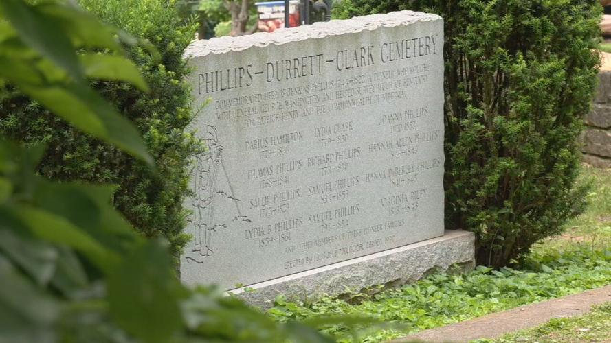 Headstone in cemetery inside Louisville Zoo
