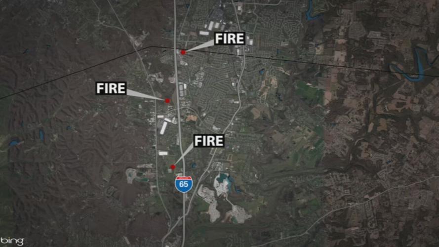 Map of suspicious fire locations