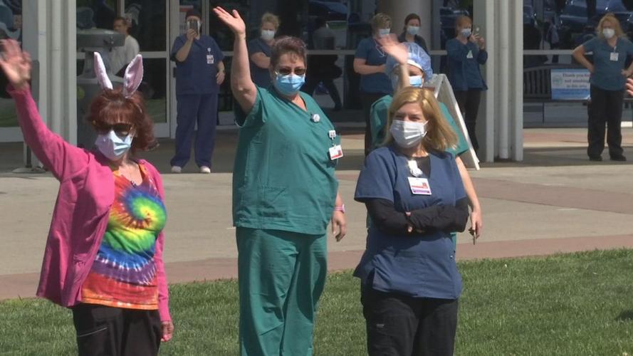 Drive-by caravan at Baptist Health Floyd County