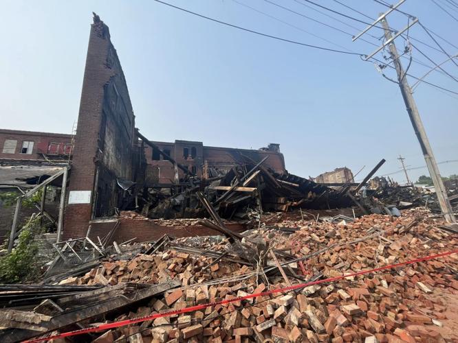 Smoketown warehouse destroyed in fire. WDRB photo (June 15, 2013).