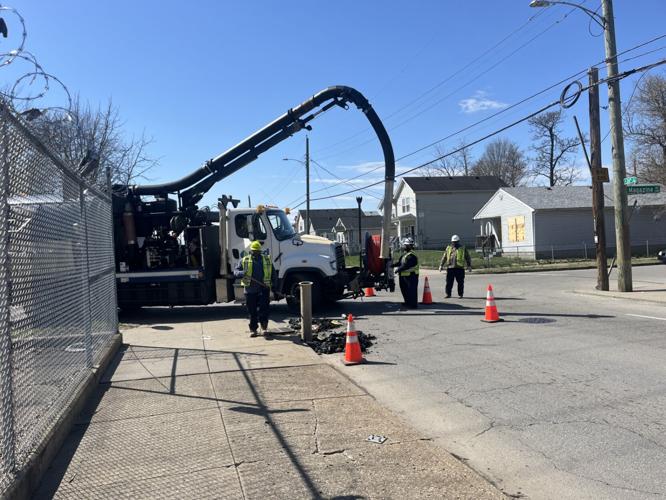 Louisville police look at street drains