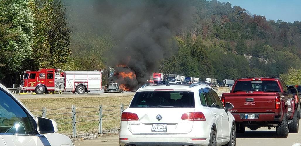 Semi truck fire causes major delays on I-65 South near Elizabethtown